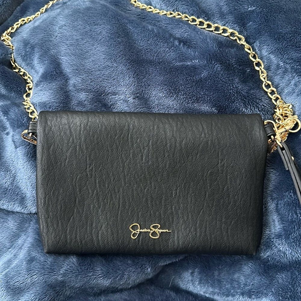 Black Jessica Simpson crossbody/clutch purse